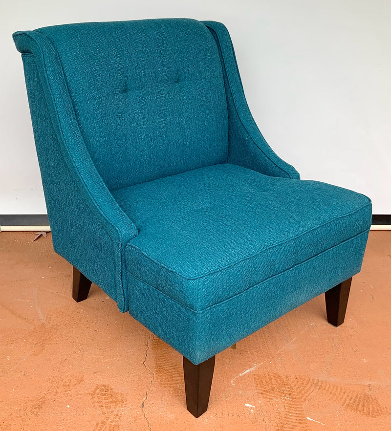 Mid Century Style Turquoise Upholstery Chair