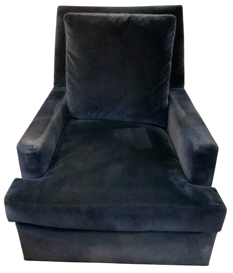 Lee Industries Navy Swivel Club Chair
