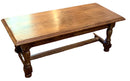 Rustic Wood Coffee Table With Turned Legs