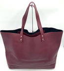 JACK SPADE Burgundy Pebbled Lea Large Tote