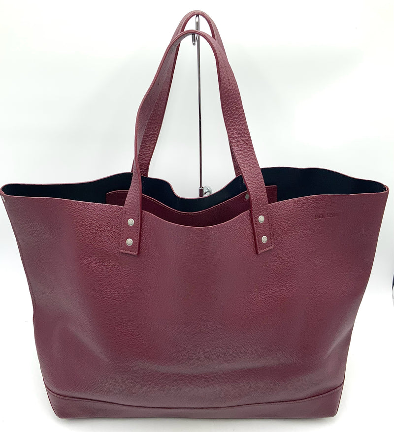 JACK SPADE Burgundy Pebbled Lea Large Tote
