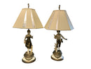Pair of Vintage Emile Bruchon Sphelter Table Lamps