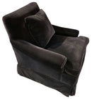 Skirted Club Chair with Midnight Chenille Upholstery