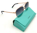 Tiffany Gold w/Black & Tiffany Blue Temple Tips Gradient Blue Lenses Sunglasses