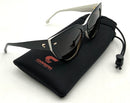 Carrera Black White Gradient Lens Cat Eye Sunglasses