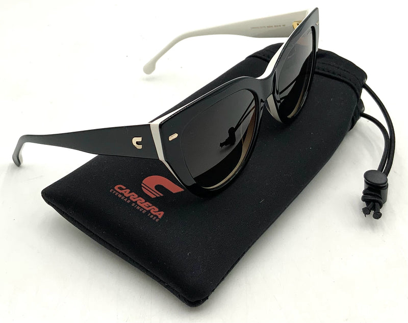 Carrera Black White Gradient Lens Cat Eye Sunglasses