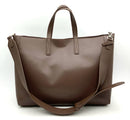 CALPAK Brown Vegan Leather Laptop Tote Bag