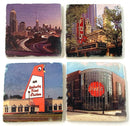Set/4 Stone Coasters with Atlanta Motif
