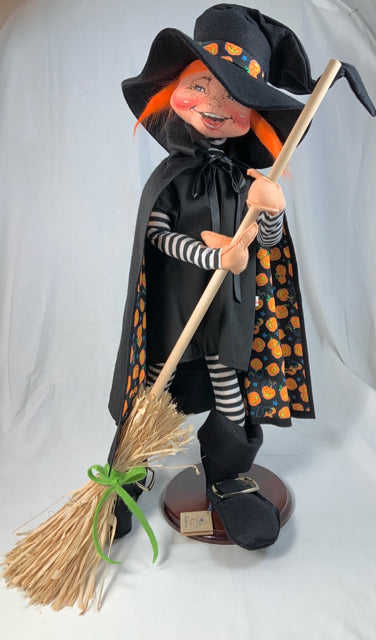 Extra Large Annalee Witch With Raffia Broom