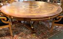 70" Round Neoclassic Style Dining Table with Inlay