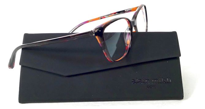 ALAIN MIKLI Brown Red Purple Yellow Eyeglasses Style: A03082