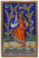 "Pendragon Dancer" Glass Mosaic in Wood Frame