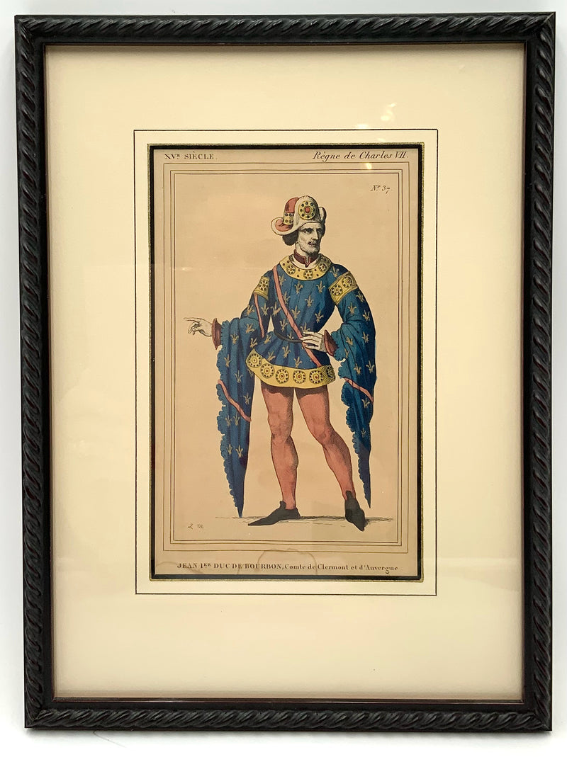 Set/6 Antique Hand Colored Lithographs