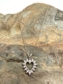14kt Gold & Diamond Heart Pendant Necklace