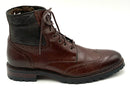 JOHNSTON & MURPHY Brown Leather Shearling Lined Lace Up Boots 11