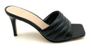 ALDO Black Faux Leather Quilted Square Toe Mules 7.5