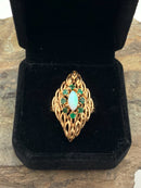 14kt Gold, Emerald & Opal Ring