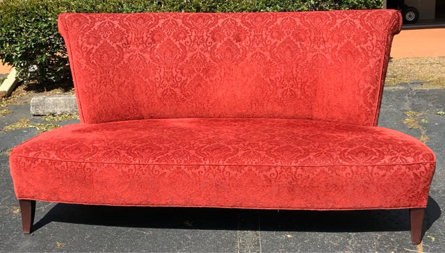 Red Upholstered Banquette