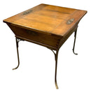 Wood Box on Metal Stand