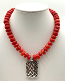 SIMON SEBBAG Sterling & Coral Necklace