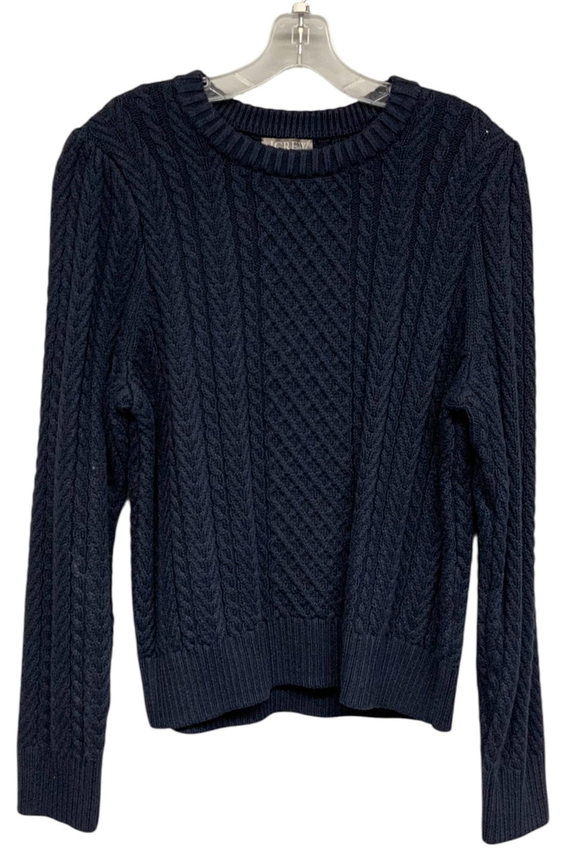 J CREW Navy Cableknit Crew Neck L/S Sweater