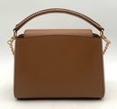 MICHAEL KORS Luggage Tan Leather Braided Handle Shoulder Bag