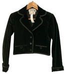 VALENTINO Black w/Soutache Embroid Velvet Bolero Jacket