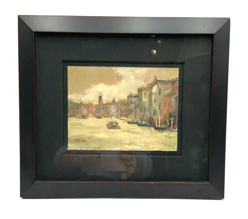 Joel Knapp Oil on Board in Black Frame