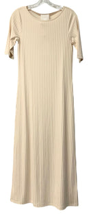 JOHNNY WAS Cream Ribbed S/S "Astrid" Midi Dress