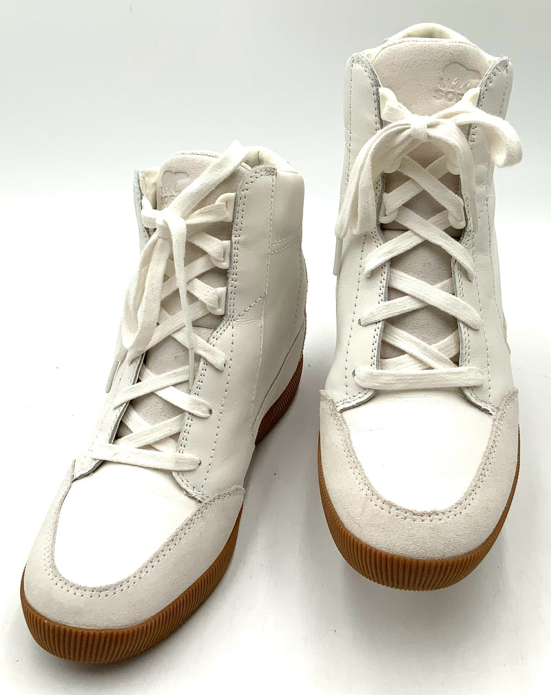 SOREL White Lea Out N About Wedge Sneaker 9