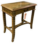 Handpainted Gold Occasional Table with Bird Motif