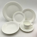 NEW Mikasa White Silk Bone China Dinnerware Service for 8 Plus Extras