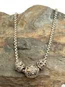 DAVID YURMAN/JOHN HARDY Sterling Necklace/Beads w/14kt Gold Accents