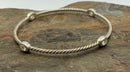 DAVID YURMAN Sterling 4-Station Quartz Cable Bangle Bracelet