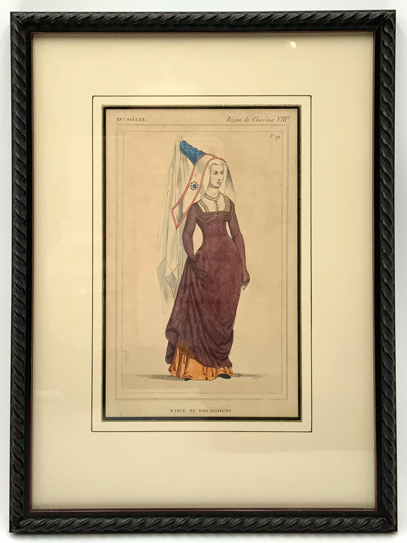 Set/6 Antique Hand Colored Lithographs