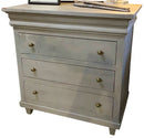 Kimball Wood 3 Drawer Chest with Distressed Painted Finish