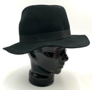 CHA CHA'S HOUSE OF ILL REPUTE Vintage Black Wool Ivory Rosette Fedora