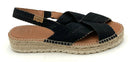 TONI PONS Black Canvas Espadrille Sling Back Sandal 41