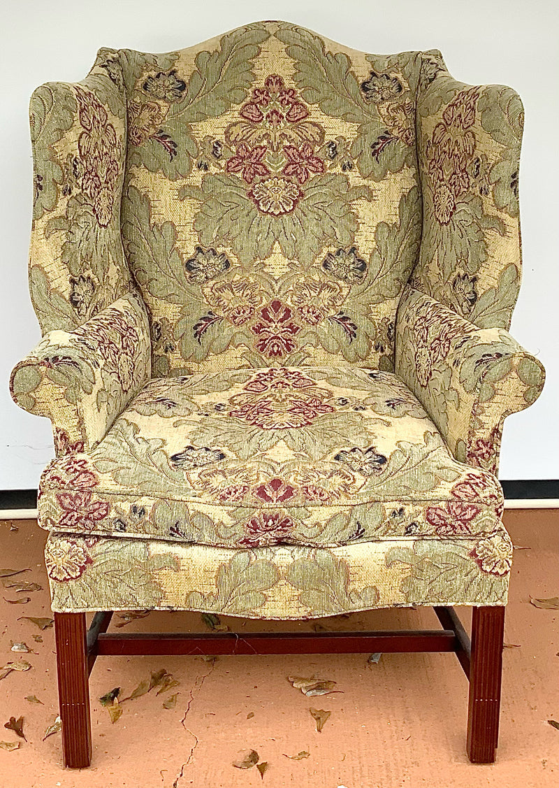 Hickory Chair Upholstered Wing Chair