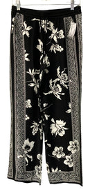 THE KOOPLES Black/Cream Floral Drawstring Waist Pants