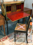 Antique Handpainted German Desk with Chair