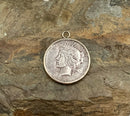 Gold Plated Metal/Coin Silver U.S. 1922  Peace Silver Dollar Pendant