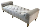 Tufted Roll Arm Bench