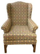 Traditional Wing Chair with Matching Ottoman