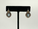 Samuel Benham Sterling & Blue Topaz Earrings w/18kt Gold Accents