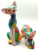 Pair of Vintage Patchwork Cats