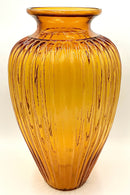 Extra Large Amber Glass Vase