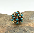 14kt Gold & Persian Turquoise Hand Fabricated Ring