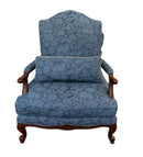 CR Laine Oversized Navy Damask Armchair