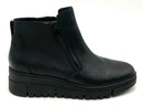 VIONIC Black Leather Weatherproof Uptown Wedge Boots 8.5